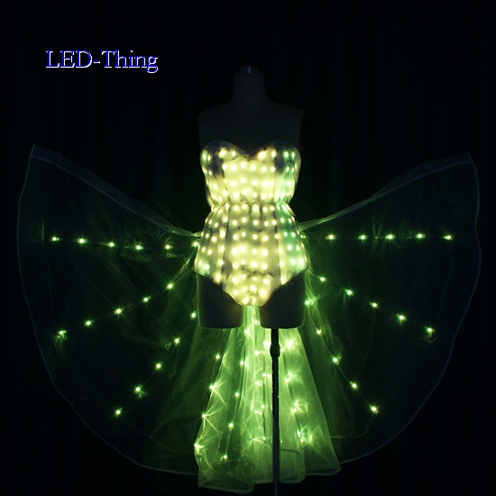 LED Luminous Light Sexy Leotard Catsuit Dress For Girls