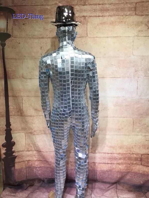 Mirror Man Costume with Hat Mask