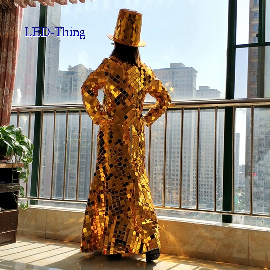 Golden Mirror Costume with Hat, Jacket, Dress