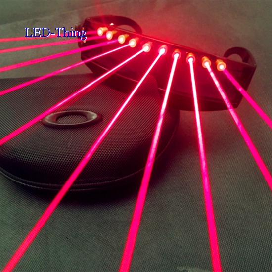 LED Red Laser Lighting Glasses