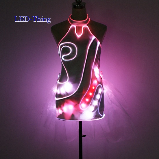 LED Cheongsam Chi-Pao Wings Style Dress