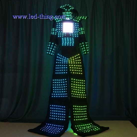LED Stilt Robot Costume