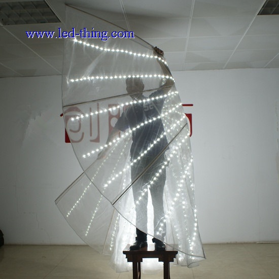 LED Big Isis Butterfly White Wings