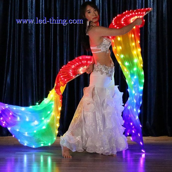 LED Luminous Light Up Dance Fan