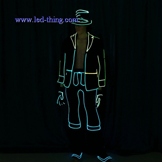 LED Fiber Optic Man Male Costume
