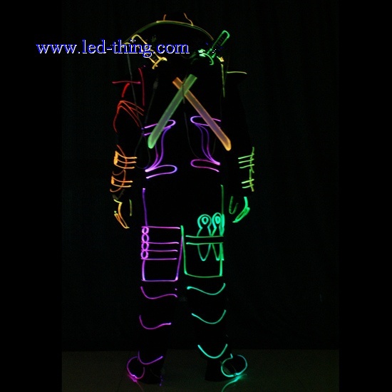 LED Fiber Optic Dance Knigt Costume