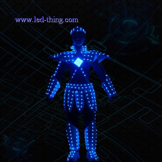 Queen Style LED Costume with Crown, Coat,Dress,Boots,LED Screen