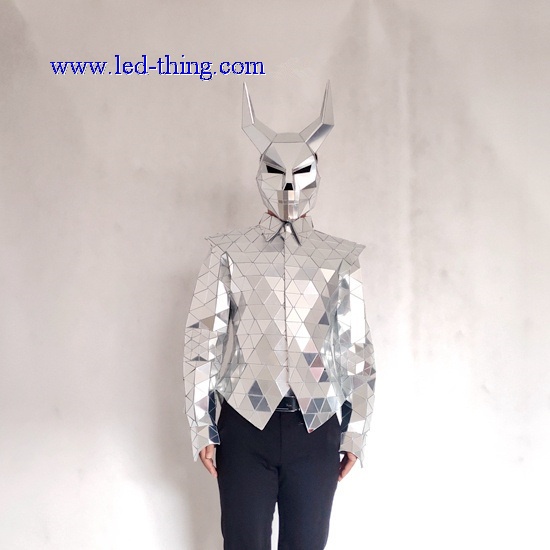 Shiny Mirror Suit, Vest With Long Sleeve