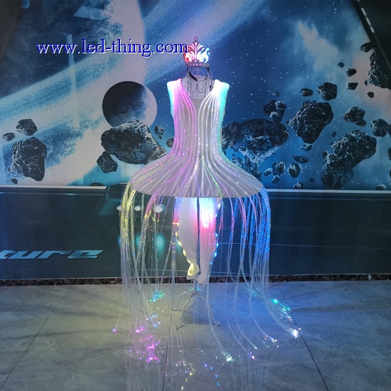 LED Luminous Fiber Optic Cage Queenie Dress