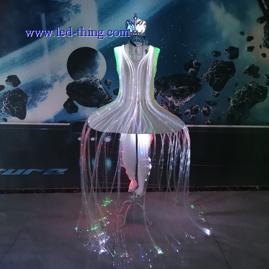 LED Luminous Fiber Optic Cage Queenie Dress