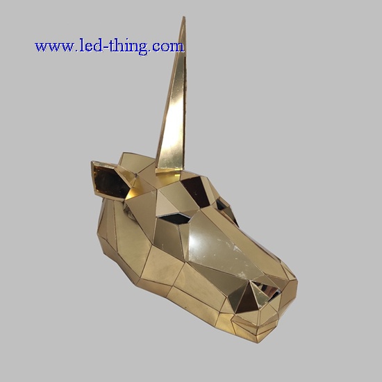 3D Golden Unicorn Helmet