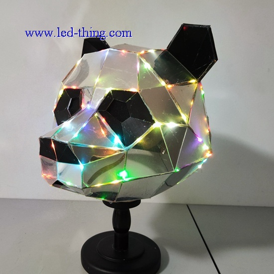 Mirror Panda Head, Mirror Helmet, Mirror DJ Head