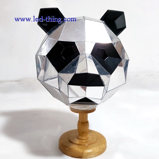 Mirror Panda Head, Mirror Helmet, Mirror DJ Head