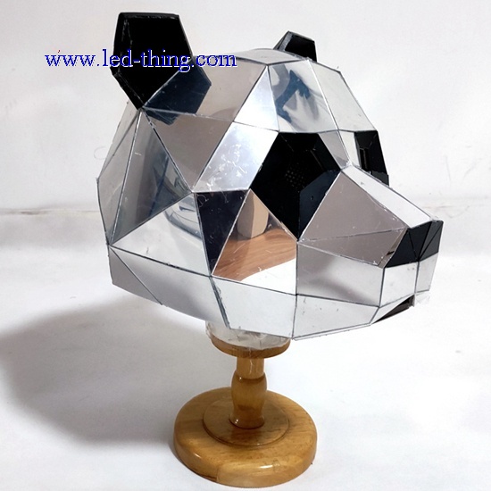 Mirror Panda Head, Mirror Helmet, Mirror DJ Head