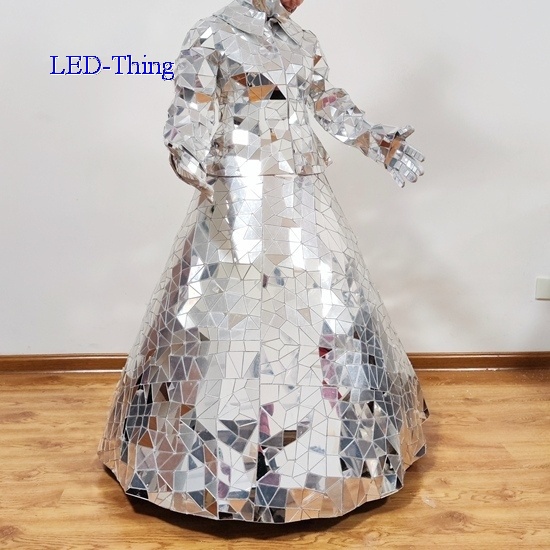 Silver Godlen Mirror Dress Costume For Lady Girl Princess Fairy Dress Silver Godlen Mirror Dress Costume For Lady Girl Princess Fairy Dress