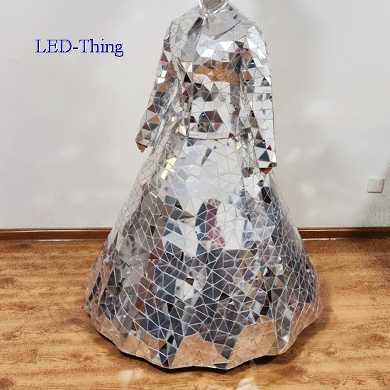 Silver Godlen Mirror Dress Costume For Lady Girl Princess Fairy Dress