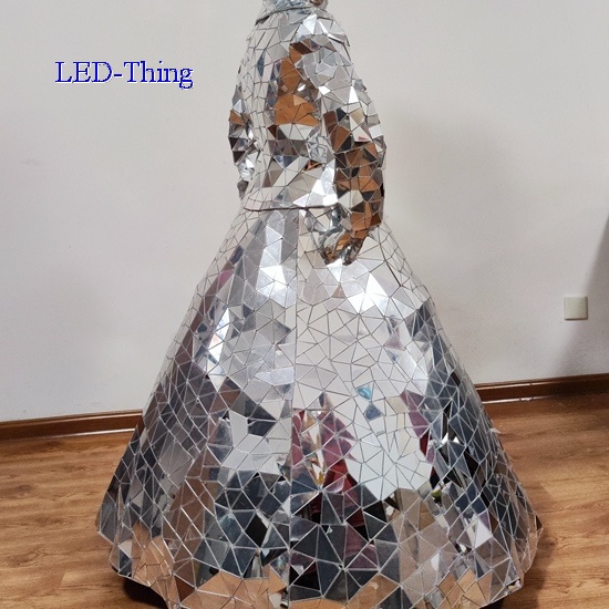 Silver Godlen Mirror Dress Costume For Lady Girl Princess Fairy Dress