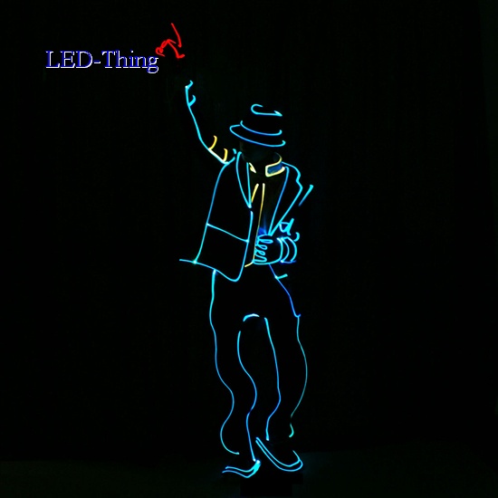 LED Light Fiber Optic Michael Jackson MJ Tron Dance Costume