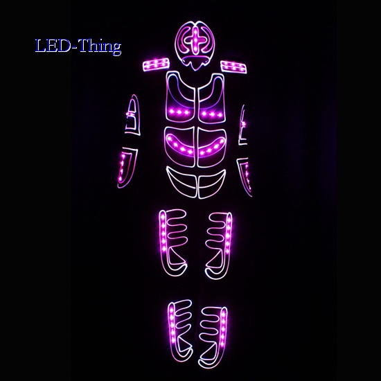 LED Fiber Optic Futuristic Light Up Clothing Tron Costume