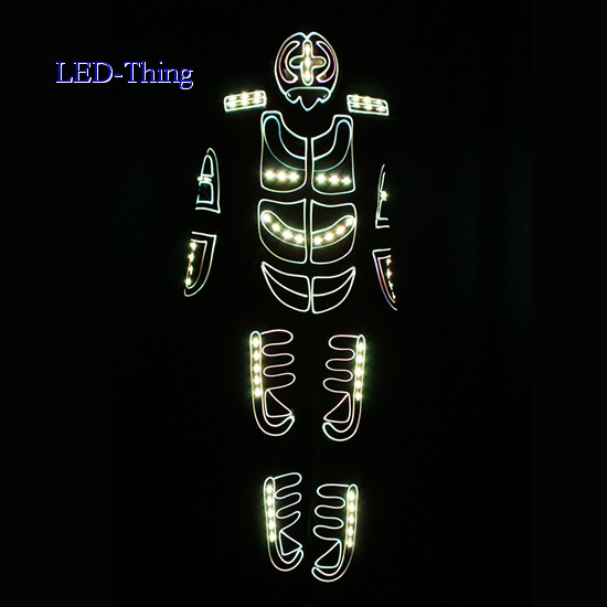 LED Fiber Optic Futuristic Light Up Clothing Tron Costume