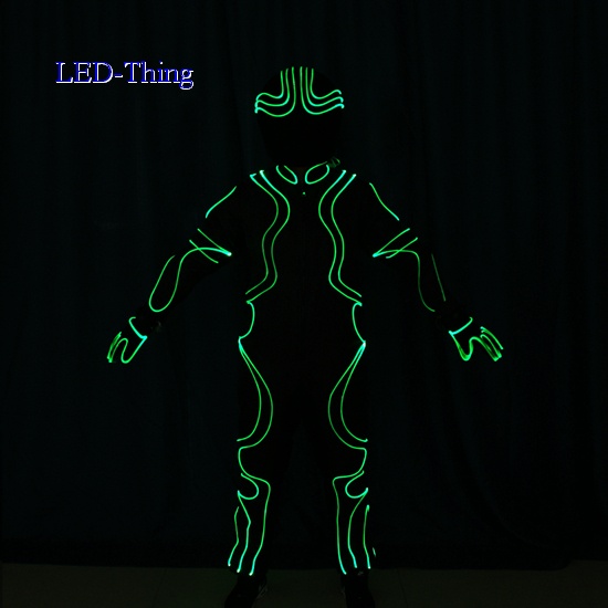 LED Digital Fiber Optic Tron Futuristic Illuminated outfit costume