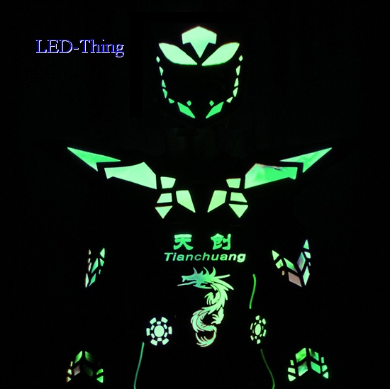LED Glowing In The Dark Cyborg Transformer Robot