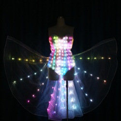 LED Luminous Light Sexy Leotard Catsuit Dress For Girls
