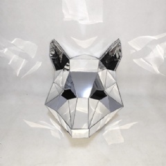 Mirror 3D Silver Fox Helmet, Customized Service