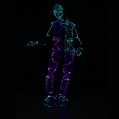 Fiber Optic Costume LED Luminous Tron Suit