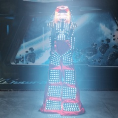LED Stilt Cyborg Robot Costume