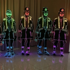 Revolutionary Wireless Programmable Tron Dance Costume – Ultra-Sync Pixel LED Gear for Elite Performers
