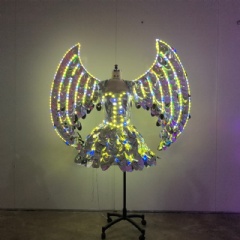 LED Isis Wings Rainbow Angel Dress Costume
