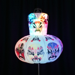 LED Inflatable Dress with Opera Facial Makeup