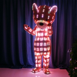 LED Illuminated Light Teddy Bear Cartoon Mascot Costume