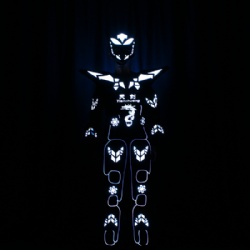 LED Glowing In The Dark Cyborg Transformer Robot