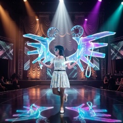 Deluxe LED Sun Goddess Costume: RGB Programmable Wings & Cyber Glasses Set for Stage Performance, Carnival Parades & Music Festival Artists